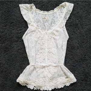 Abercrombie Vintage White Lace Top
